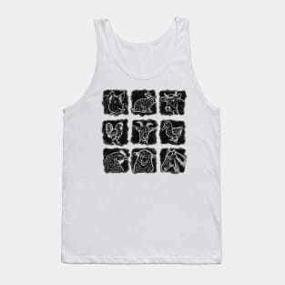 Farm animals b/w Tank Top